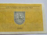 1991 Valstybini 0.50 Talonas su klaida aunc bukle - nuotraukos Nr. 2