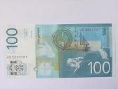Serbijos 100 dinariu unc - nuotraukos Nr. 2