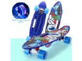 Penny Board riedlentė su rankena ir LED ratais