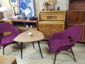Vintažiniai mid century autoriniai foteliai