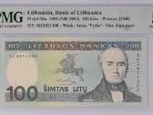 Lietuva 100 Litų 1991 Pmg 58 banknotas