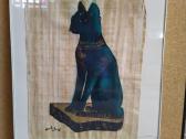Įrėmintas papirusas"katė deivė Bastelė"