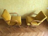 Vintažiniai čekoslovakiški midcentury foteliai
