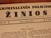 Kriminalinės policijos žinios 1938m. Vsd leidinys!