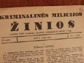 Kriminalinės Milicijos žinios 1941m. Nkvd paieška!