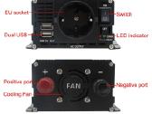 Įtampos keitiklis – inverteris 12v-220v 2000w - nuotraukos Nr. 6