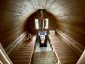 Apvali Lauko pirtis kubilas sauna bačka 2,4m ilgio - nuotraukos Nr. 6