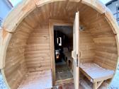 Apvali Lauko pirtis kubilas sauna bačka 2,4m ilgio - nuotraukos Nr. 7