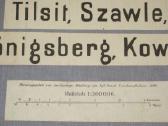 1899 m. žemėlapis Tilsit, Memel, Šiauliai, Kaunas