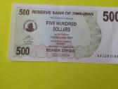 Zimbabvė 500 Dolerių 2006m. Unc