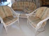 Bambuko dvisede sofa, du foteliai