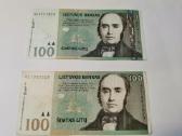 2000 ir 2007 metų 100 litų banknotai ( 2 vnt) !