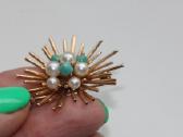 Ole Lynggard Gold 585 perlai,turquoise sage - nuotraukos Nr. 6