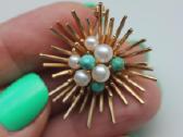 Ole Lynggard Gold 585 perlai,turquoise sage - nuotraukos Nr. 9