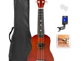 Ukulele rinkinys soprano 21" tamsus medis