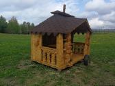Pavėsinės,šulinio apdaila,mediniai liūtai,paukšiai - nuotraukos Nr. 13