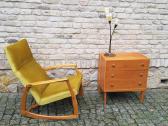 Vintažinis mid century supamas krėslas - nuotraukos Nr. 10