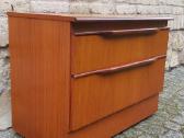 Vintažinė mid century riešutmedž TV/audio spintelė - nuotraukos Nr. 8