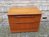 Vintažinė mid century riešutmedž TV/audio spintelė - nuotraukos Nr. 18