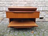 Vintažinė mid century riešutmedž TV/audio spintelė - nuotraukos Nr. 20