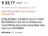 RC Arrma Kraton 6s V5 1/8 dalys - nuotraukos Nr. 7