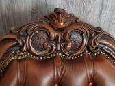 Stilinga sofa. Riešutmedis ir natūrali oda. - nuotraukos Nr. 4