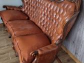 Stilinga sofa. Riešutmedis ir natūrali oda. - nuotraukos Nr. 7