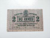 2 centu 1922 (Lietuviški tarpukario, kolekciniai)