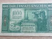 1918 Vokietija Ost Lietuva Lenkija 1000 Mark