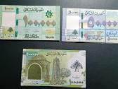Libano banknotai 1 - 100 000 nominalo