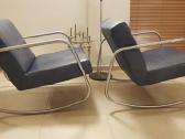 Vintažiniai mid century Bauhaus odiniai foteliai - nuotraukos Nr. 7