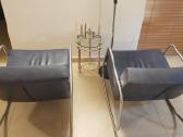 Vintažiniai mid century Bauhaus odiniai foteliai - nuotraukos Nr. 8