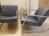 Vintažiniai mid century Bauhaus odiniai foteliai - nuotraukos Nr. 12