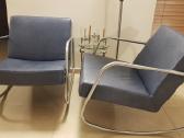 Vintažiniai mid century Bauhaus odiniai foteliai - nuotraukos Nr. 13