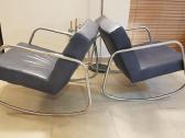 Vintažiniai mid century Bauhaus odiniai foteliai - nuotraukos Nr. 14
