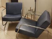Vintažiniai mid century Bauhaus odiniai foteliai - nuotraukos Nr. 15
