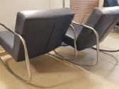 Vintažiniai mid century Bauhaus odiniai foteliai - nuotraukos Nr. 18