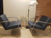 Vintažiniai mid century Bauhaus odiniai foteliai - nuotraukos Nr. 22