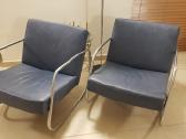 Vintažiniai mid century Bauhaus odiniai foteliai - nuotraukos Nr. 24