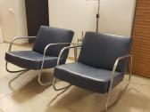 Vintažiniai mid century Bauhaus odiniai foteliai - nuotraukos Nr. 29