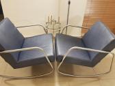 Vintažiniai mid century Bauhaus odiniai foteliai - nuotraukos Nr. 30