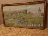 Paveikslas su Vilniaus senamiesčiu