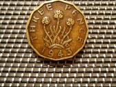 3 centai Pence 1943 - Anglija - nuotraukos Nr. 2