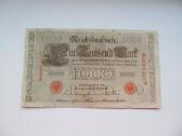 1000 mark ,Vokietija ,1910 žalias raudonas štampas - nuotraukos Nr. 3