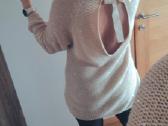 Nude tunika/kardiganas/mini sukenlė su blizgučiais