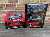 Nauji 1/18 modeliai dėžutėse. Metaliniai bburago