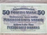 1918 Ost Vokietija Lietuva Lenkija 50 Mark - nuotraukos Nr. 2