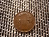 1 pfennig 1934 G - Vokietija - nuotraukos Nr. 2