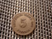 5 pfennig 1902 G - Vokietija