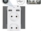 Rozetes šakotuvas su slapta kamera ir WiFi 4k - nuotraukos Nr. 3